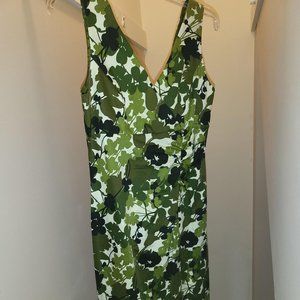 Green print Donna Ricco dress